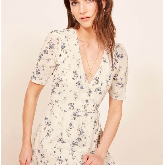 Reformation Lucky Wrap Dress Large - Picture 5 of 10